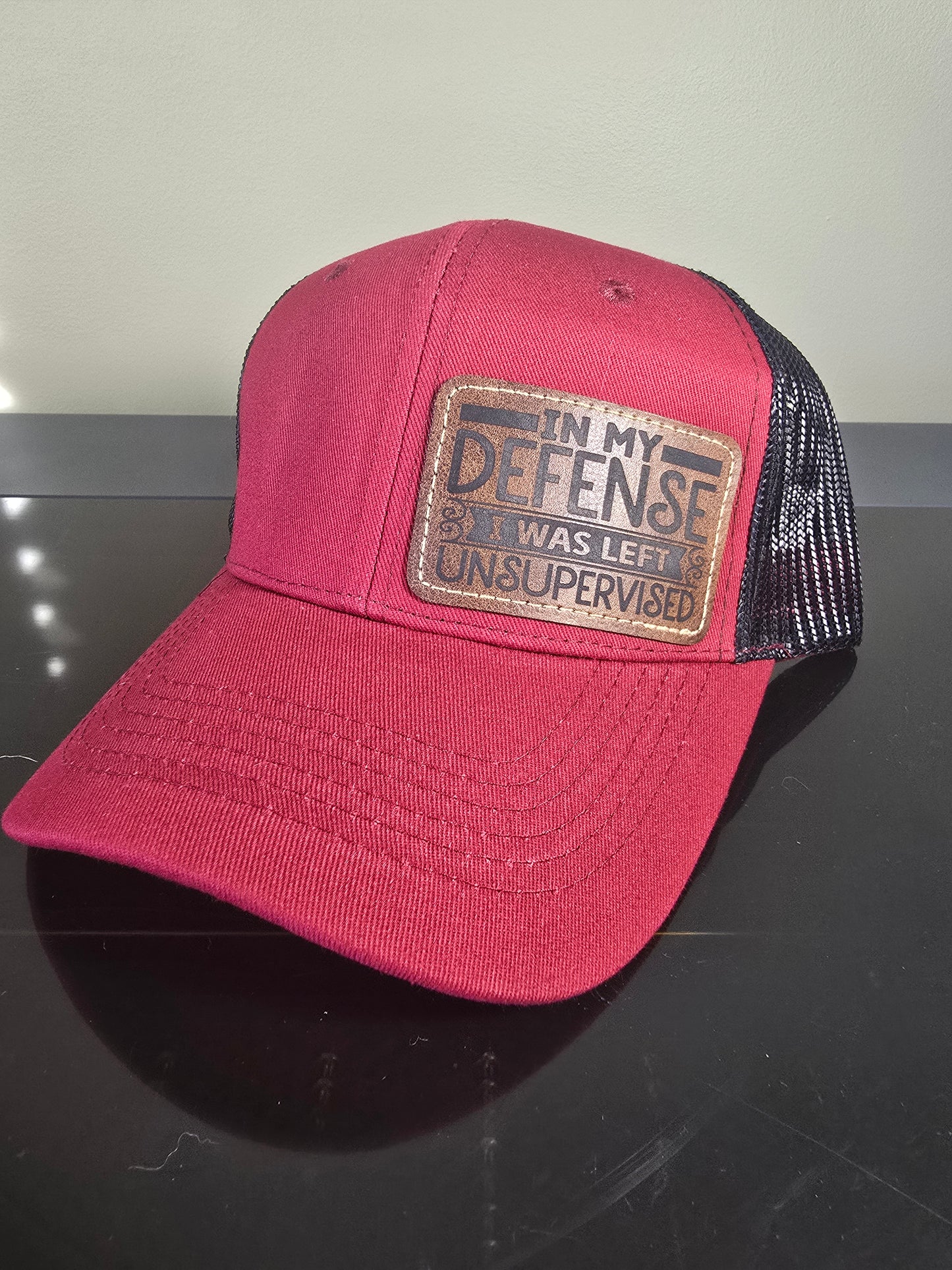 Red & Black Snapback Hat - Left Alone Unsupervised