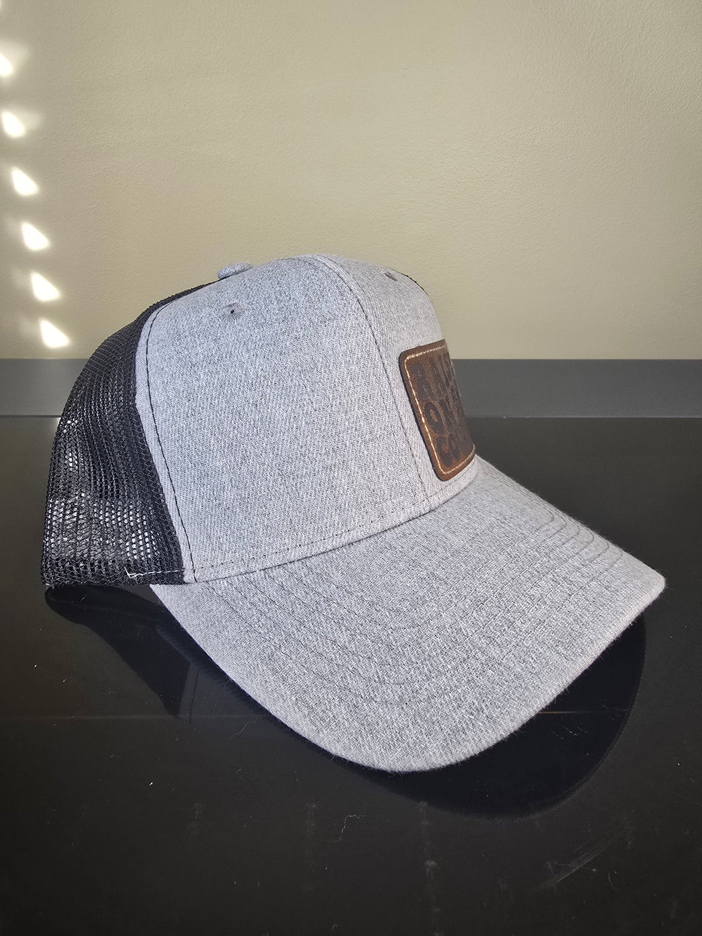 Gray & Black Snapback Hat - Raised On 90's Country