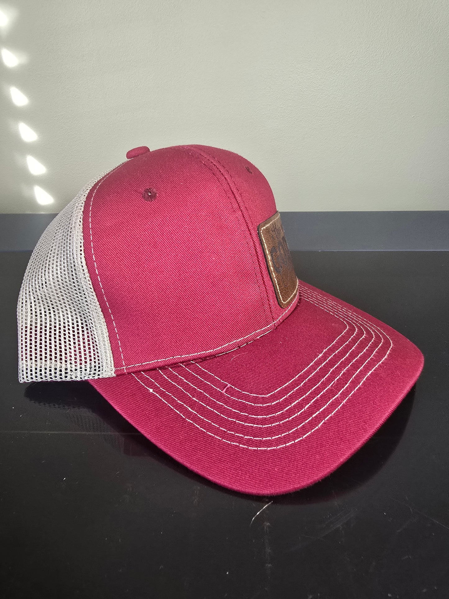 Red & Brown Snapback Hat - This is God's Country