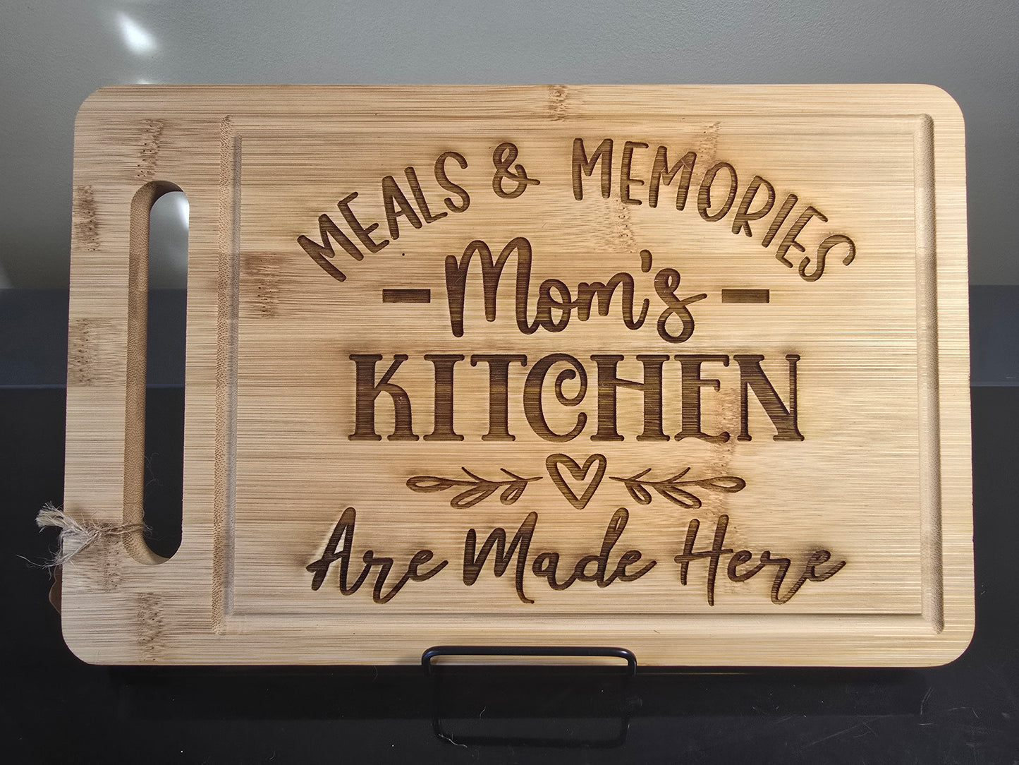 Mom's Kitchen Bamboo Cutting Board with Juice Groove