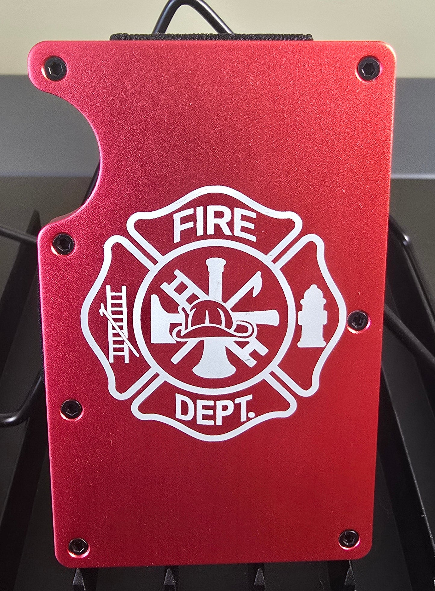 Fire Department Red Slim Wallet