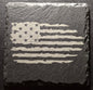 American Flag Square Slate Coaster