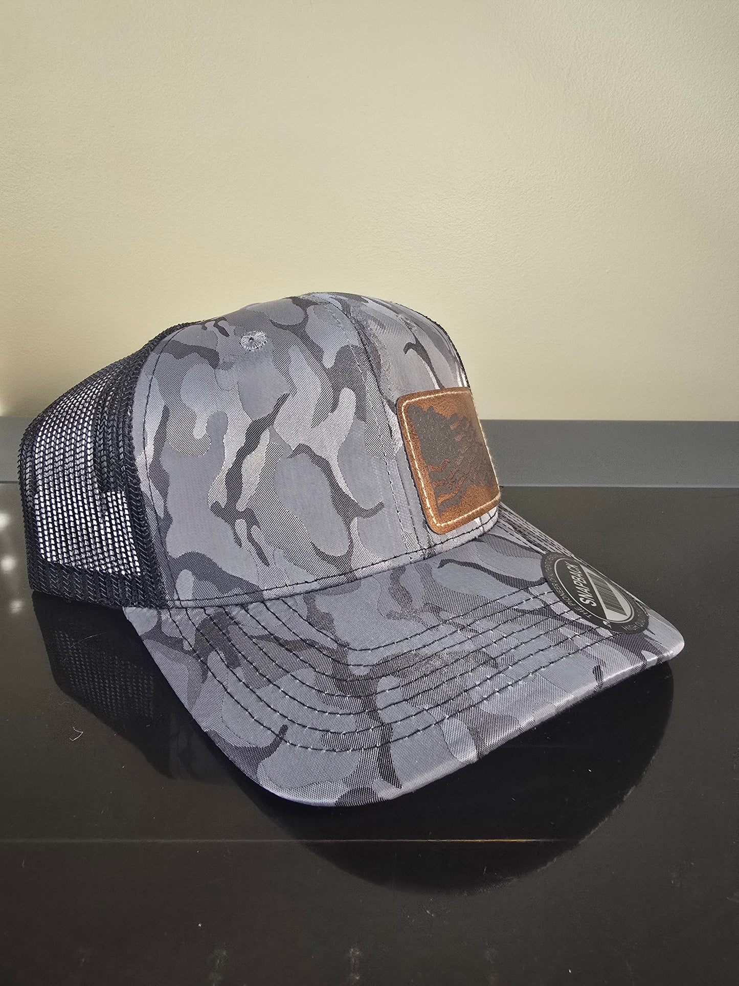 Gray Camo Snapback Hat - Old Glory
