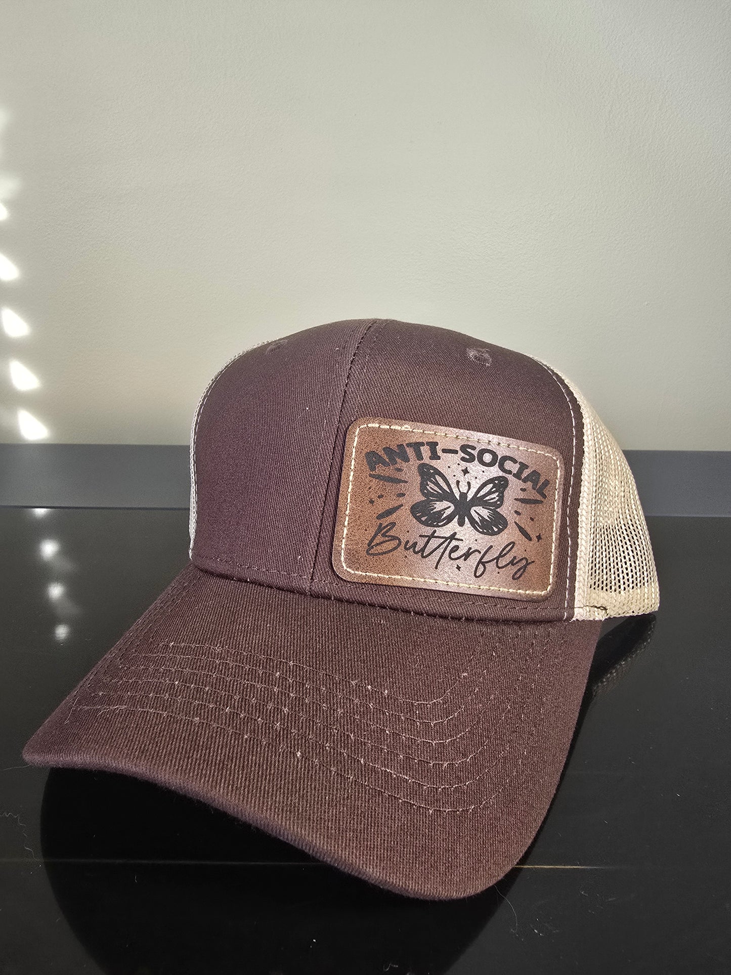 Brown Snapback Hat - Anti-Social Butterfly