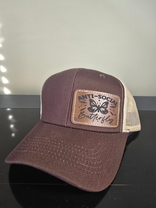 Brown Snapback Hat - Anti-Social Butterfly