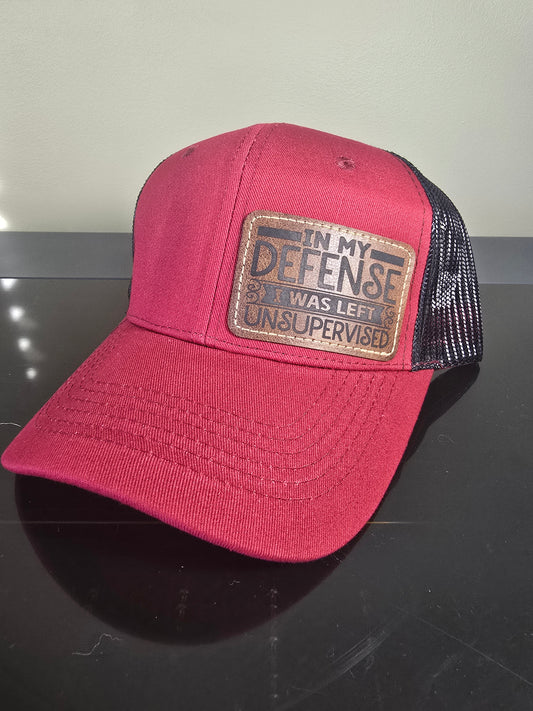 Red & Black Snapback Hat - Left Alone Unsupervised