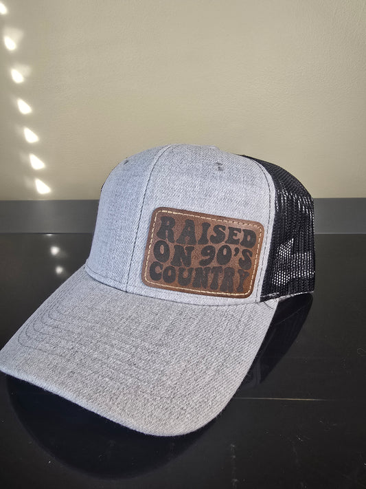 Gray & Black Snapback Hat - Raised On 90's Country