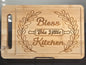 Bless This Little Kitchen Bamboo Cutting Board with Juice Groove