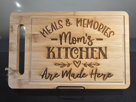 Mom's Kitchen Bamboo Cutting Board with Juice Groove