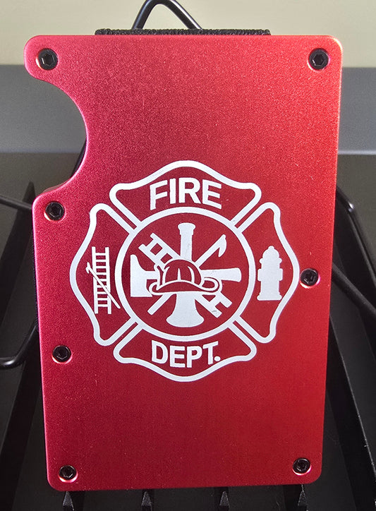 Fire Department Red Slim Wallet