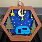 Camper Painted Wooden Layered Ornament